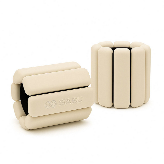 SABU 중량밴드 모래주머니 손목 발목 아령, 1kg, 크림