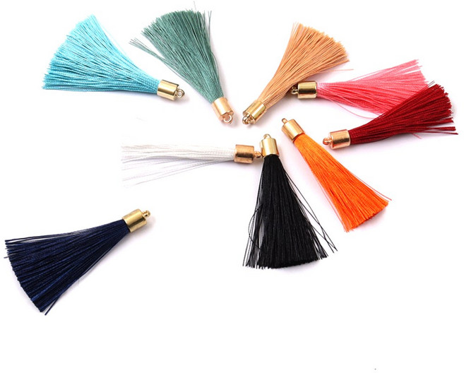 [아이디몬] 태슬 고급 미니 수술 장식 열쇠고리 키링 가방 만들기 부자재, 1개, 분홍