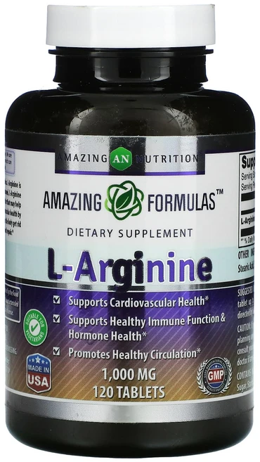 어메이징뉴트리션 L-아르기닌 1000mg 타블렛, 120정, 1개 - 쿠팡