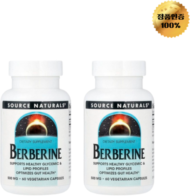 1+1 소스내추럴스 베르베린 500mg 베지 캡슐 60정, 2개