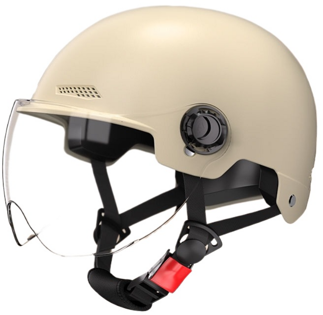 AIDU 오토바이 헬멧 사계절 통용 충격흡수 자외선차단 안전 헬멧, 카키, 1개