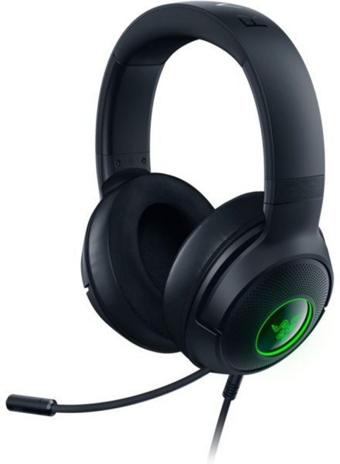 Razer 레이저 크라켄 V3 X 유선 USB 게이밍 헤드셋 경량 빌드 트라이포스 40mm 드라이버 하이퍼클리어 카디오이드 마이크 7.1 서라운드 사운드 크로마 RGB 조명 블, Kraken V3 X, Kraken V3 X, 상세페이지 참조