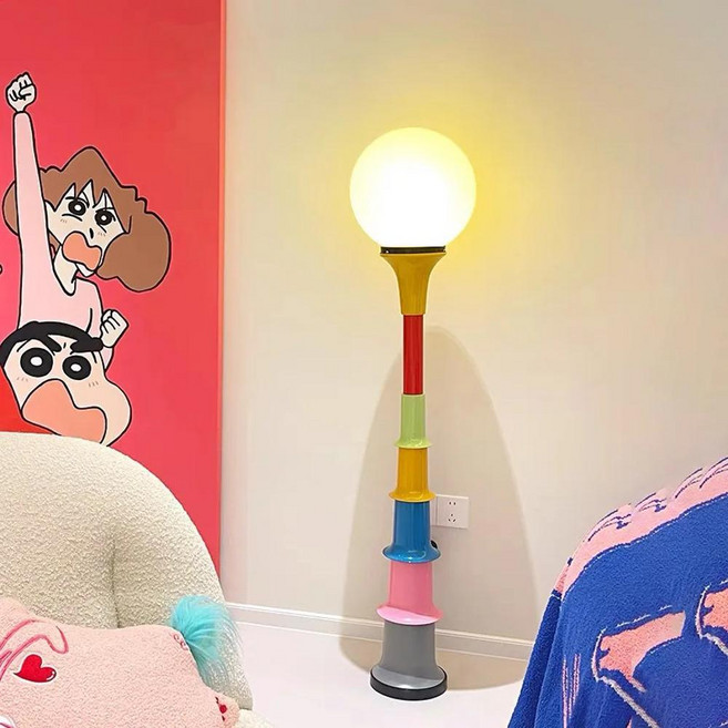 미국 시골 레트로 침실 옆 서재 책상 램프 연구 눈 보호 크리에이티브 디밍 플로어, 1. 브라운 / B. Warm light