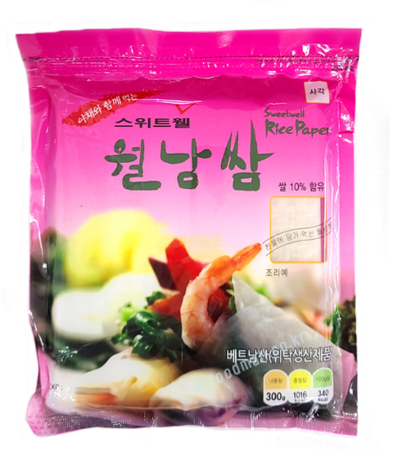 스위트웰 월남쌈 사각 300g 라이스페이퍼 쌀국수