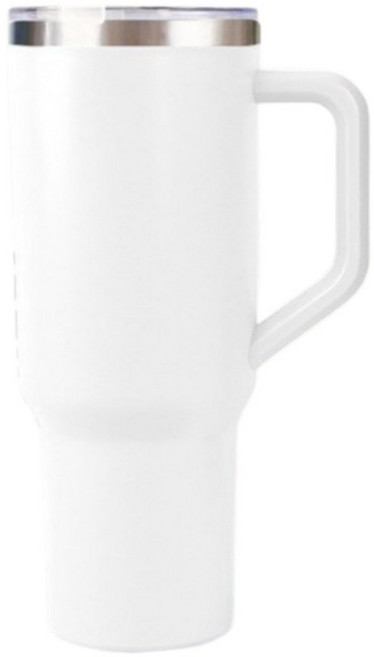 [대용량 텀블러] 빨대텀블러 텀블러제작 텀블러추천 손잡이텀블러 리유저블컵 보냉텀블러 텀블러손잡이 텀블러빨대 쉐이크텀블러 기념품, 1개, 1.2L, 화이트