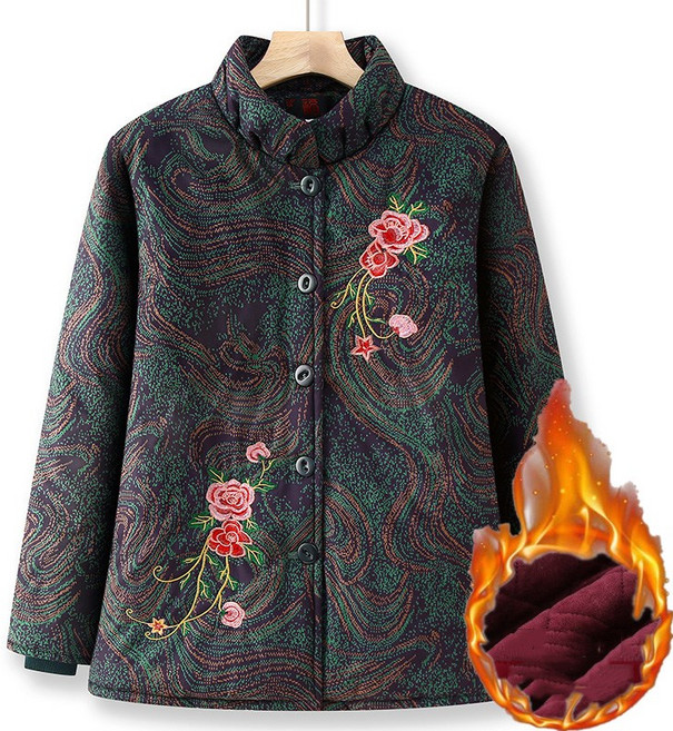 셀럽당60대 70대중장년층의 솜옷 할머니차이나카라 도톰한 패딩 점퍼 자켓