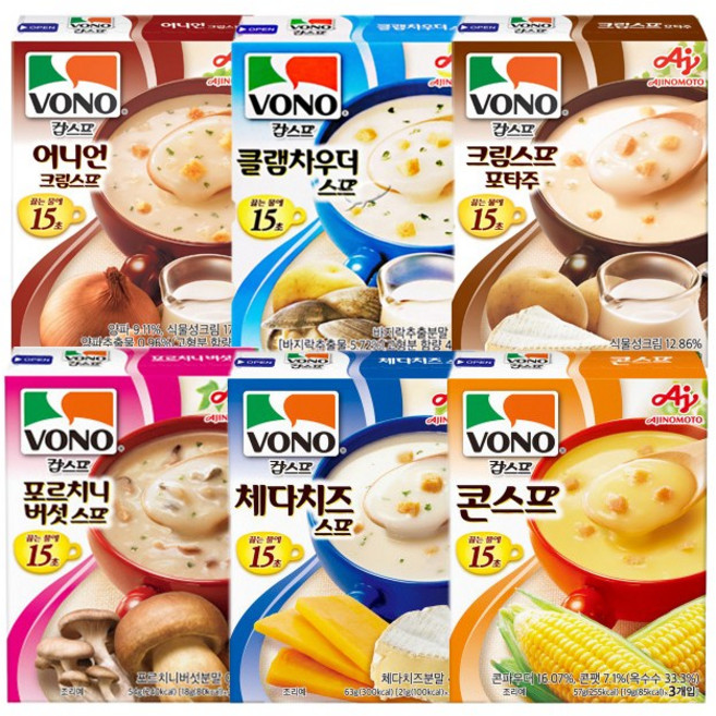 보노 스프 3p x 6종 세트, 4세트