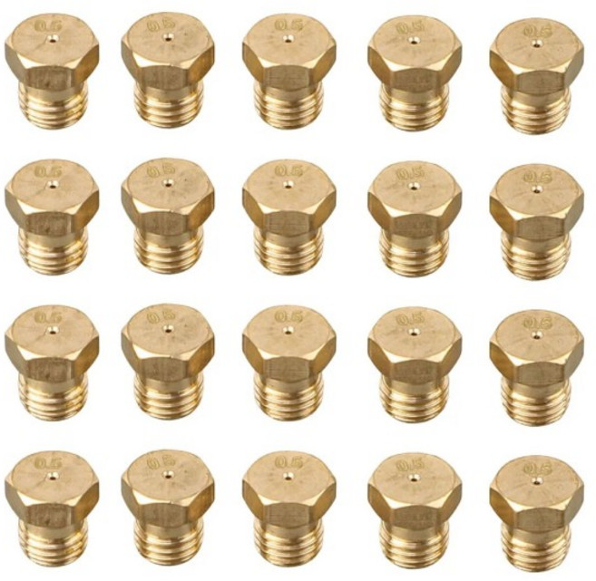 LPG 버너 노즐 교체 부품에 대 한 20pcs 구리 0.5mm 프로판 오리피스 키트
