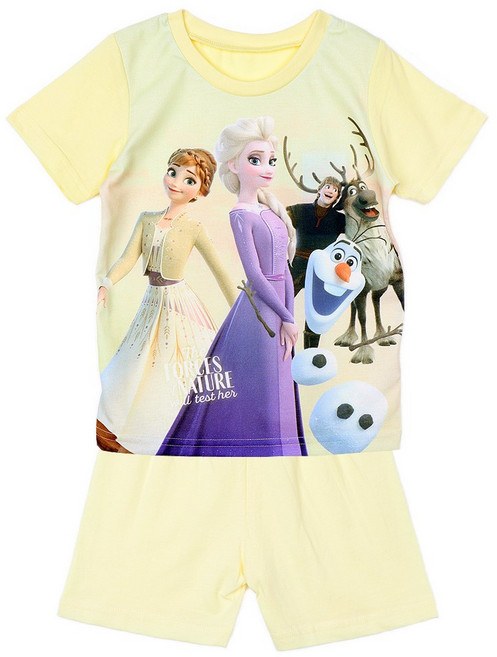 아동 잠옷 여아 엘사 실내복 겨울왕국 반팔 상하_나론