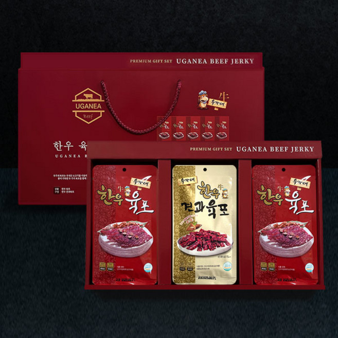 우가네 한우 육포 선물세트, 1개, 200g