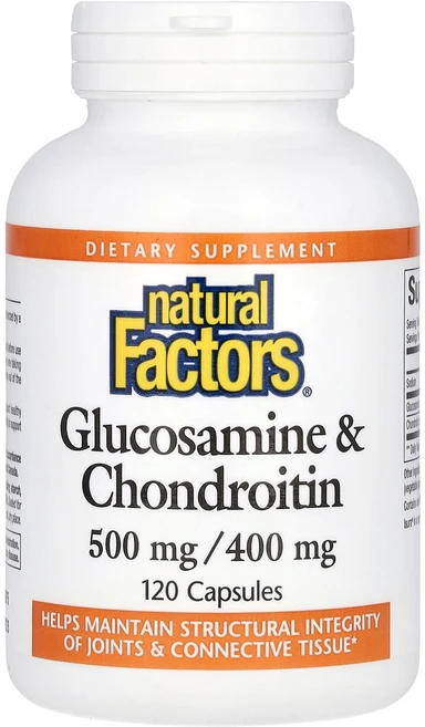 Natural Factors 글루코사민 및 콘드로이틴 캡슐 120정 - 쿠팡