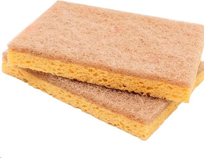 슬로우케어 호두껍질 주방 천연수세미 2개입, 1세트