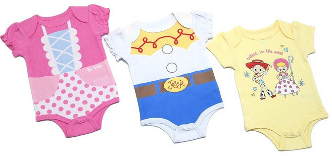 152985 Magic Threadz 디즈니 의류 여아용 바디수트 3팩 - 미니 마우스 프린세스 & 토이 스토리 신생아 의상 세트 (0M–9개월) 핑크/옐로우/화이트 6-
