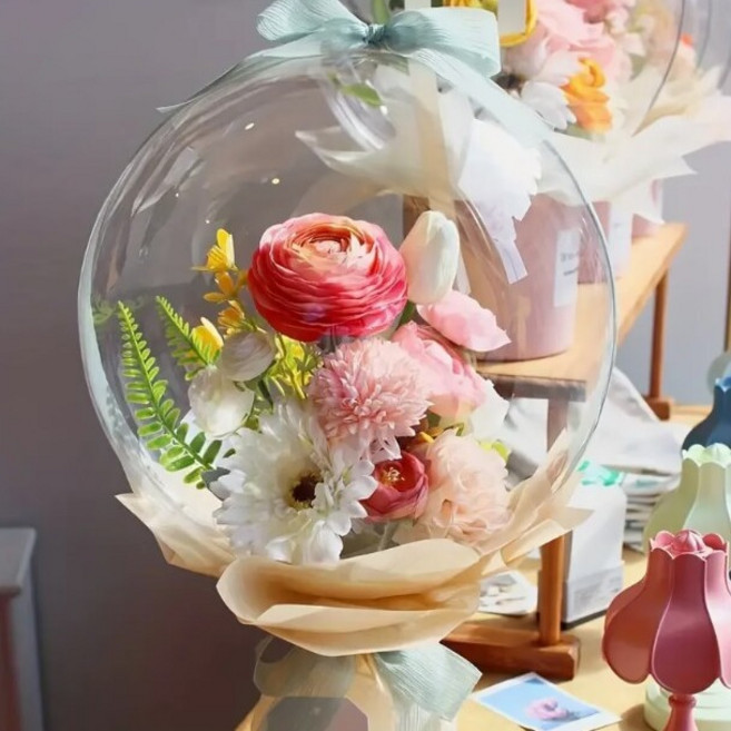 CEUQIESO 쌍구 투명 풍선 곰 인형 간식 등 넣기 가능 생일 파티 장식용 총 12개, 1