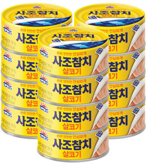 사조참치 살코기 안심따개, 100g, 12개
