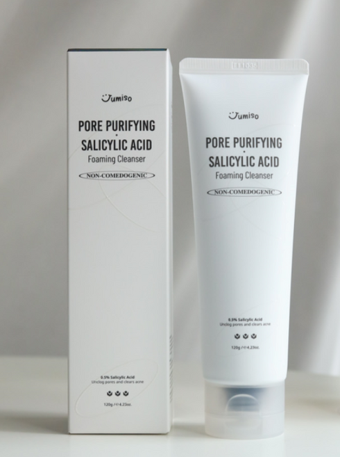 [본사정품]+주미소 포어 퓨리파잉 살리실산 클렌징폼 120g JUMISO Cleanser 트러블케어 블랙헤드케어 각질케어 노폐물 제거 약산성 수분촉촉, 3개