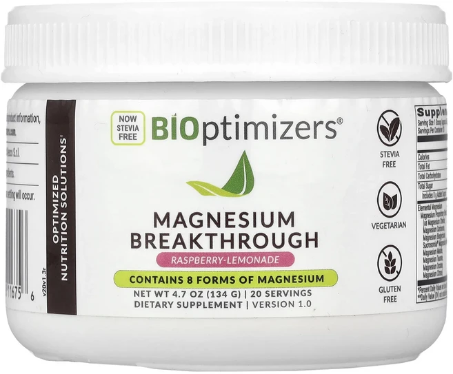 BIOptimizers 마그네슘 Breakthrough 라즈베리-레모네이드 134g(4.7oz), BIOptimizers마그네슘Breakthrough라즈, 1개, 134g - 쿠팡