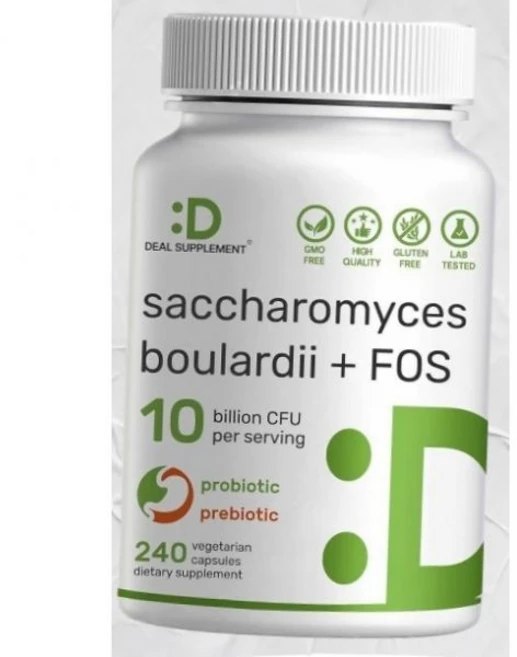 Sacc헤어omyces Boulard 프로바이오틱스 FOS 100억 CFU 240 식물성 여성 남성 프로바이, Sacc헤어omyces Boulard 프로바이오틱스 F, 1개 - 쿠팡