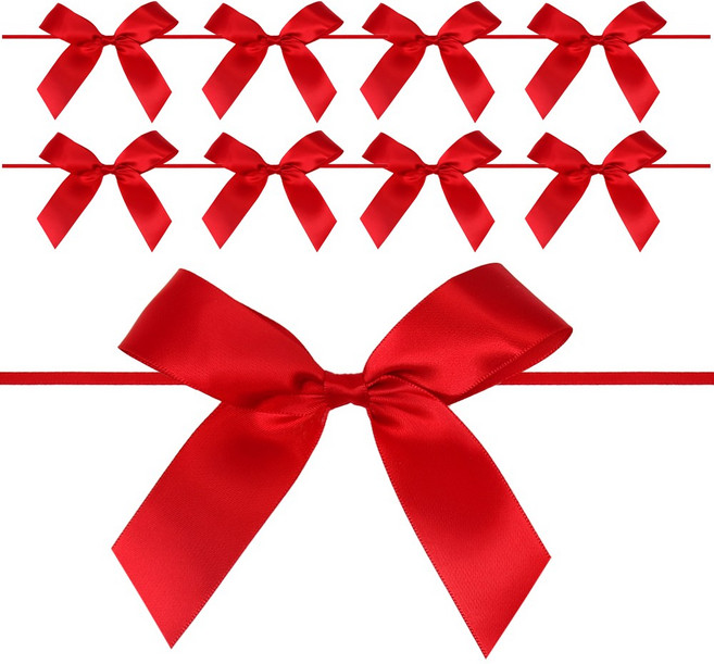 드림팩토리 공단 완성리본 타이리본(중), 20개, 레드