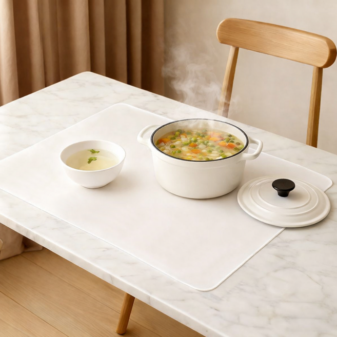 오토림 논슬립 실리콘 다용도 매트 대형, 1개, 40*60, 화이트