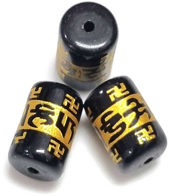 ALL 종교비즈 팔찌원석 8mm 옴자 소원성취 행운부적 한팩 4알 원석선택, 통옴자(오닉스)