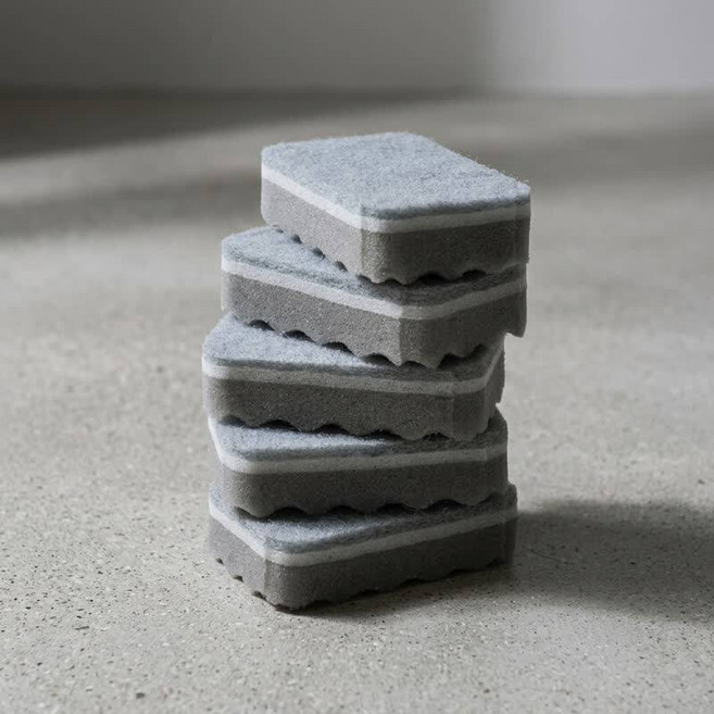 다이소 3중 수세미 주방용 설거지 수세미 5개입 다목적 청소용품, 혼합