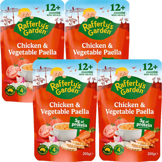 래퍼티스 가든 치킨 베지터블 빠에야, 200g, 4개