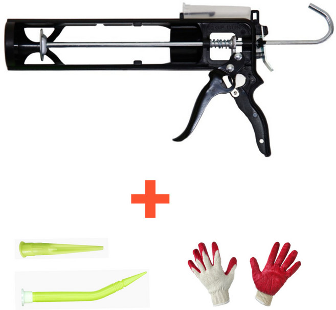 (주)투엔티원 최신 new GP실리콘건 코킹건 GP건 노즐 1입 구성, 1개