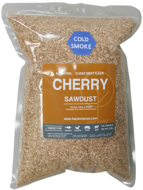 BBQ REPUBLIC 바베큐리퍼블릭 훈연칩 사과나무톱밥 스모크칩 우드칩 훈제 바베큐, 28.콜드스모크용 벚나무톱밥3.2L, 1개