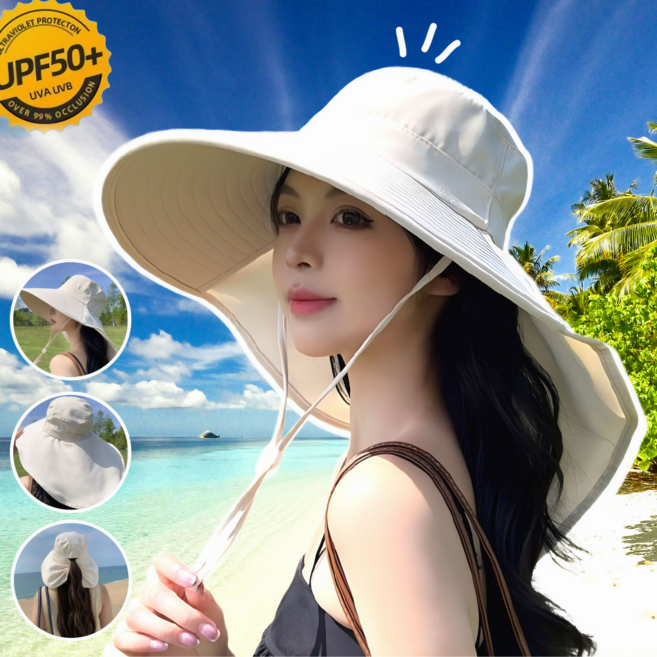 네이처플랙스 챙넓은 모자 자외선차단 아쿠아 플랩캡