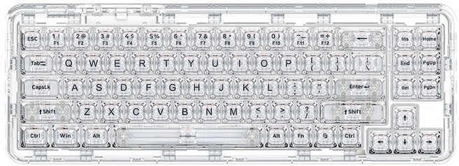 KiiBOOM 키붐 81 Phantom 핑크 기계식 키보드 v3 V2 투명, 백옥축 45g 리니어 샤프트, 올인원 빙하 화이트 무선 트리플 모드 RGB 핫플러그