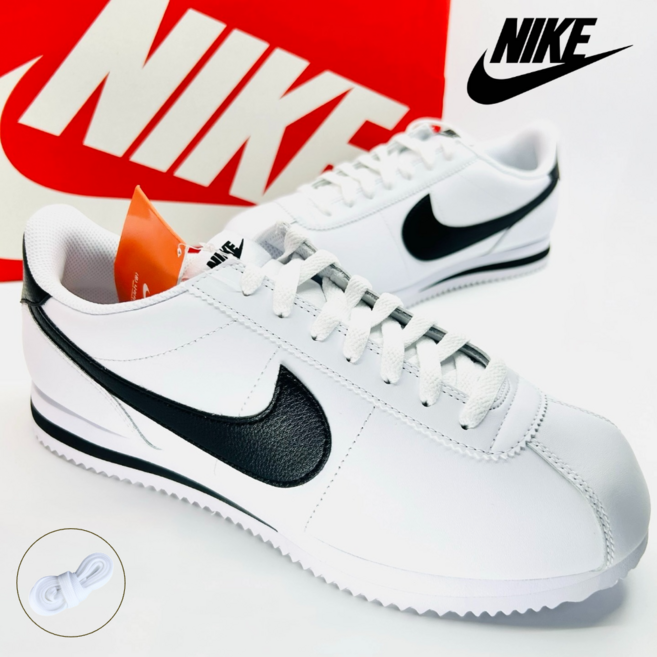 나이키 코르테즈 흰검 운동화 스니커즈 여자 남자 신발 (오센트프라임 신발끈 증정)