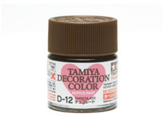 (76612) 타미야 아크릴도료 D-12 데코레이션컬러 초콜릿 10ml