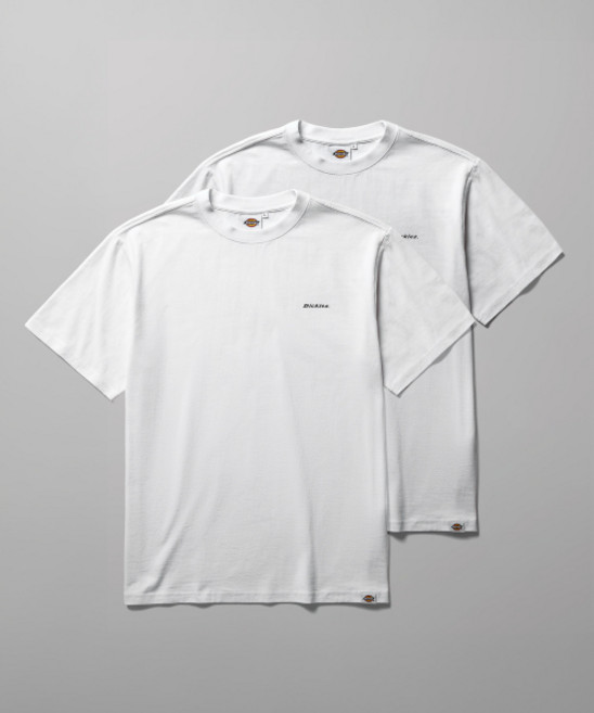 디키즈 DICKIES [2PACK] 베이직 폰트 로고 티셔츠 White DIKU251LRTS003WH 164994