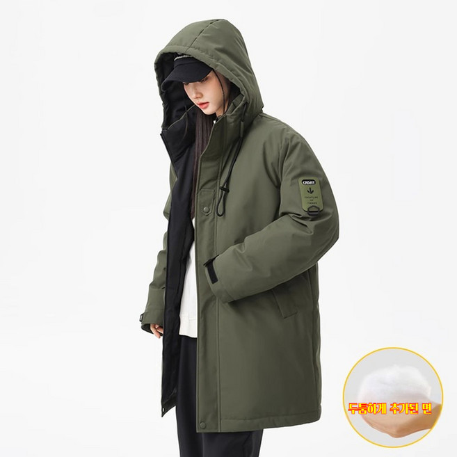 스타일닥터 남성 겨울 도톰한 패딩 점퍼 미디 롱 기장 보온 멋진 패딩