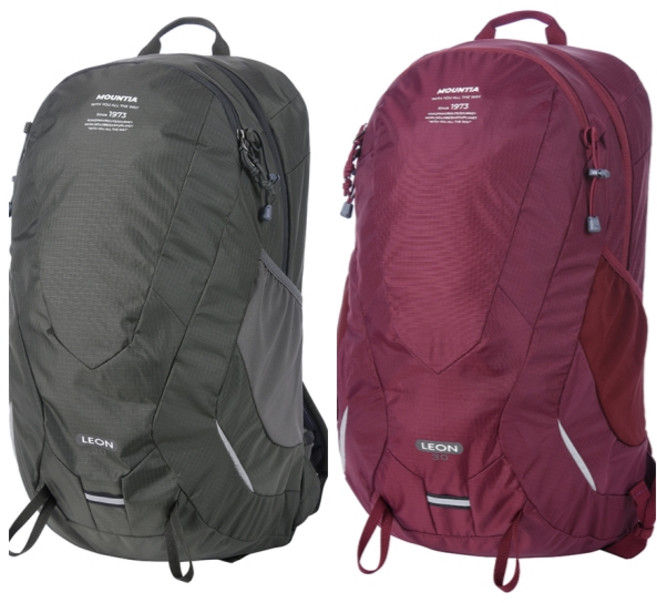 마운티아 공용 사계절 배낭<이월상품 초특가> 가벼운 야외활동부터 일상에서까지 착용하기 좋은 에어메쉬 등판 구조로 통기성이 탁월한 티어드롭형 배낭 레온30L, 와인