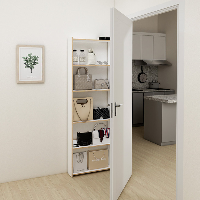 폭좁은 틈새수납장 까꿍슬림선반 화이트, 단품