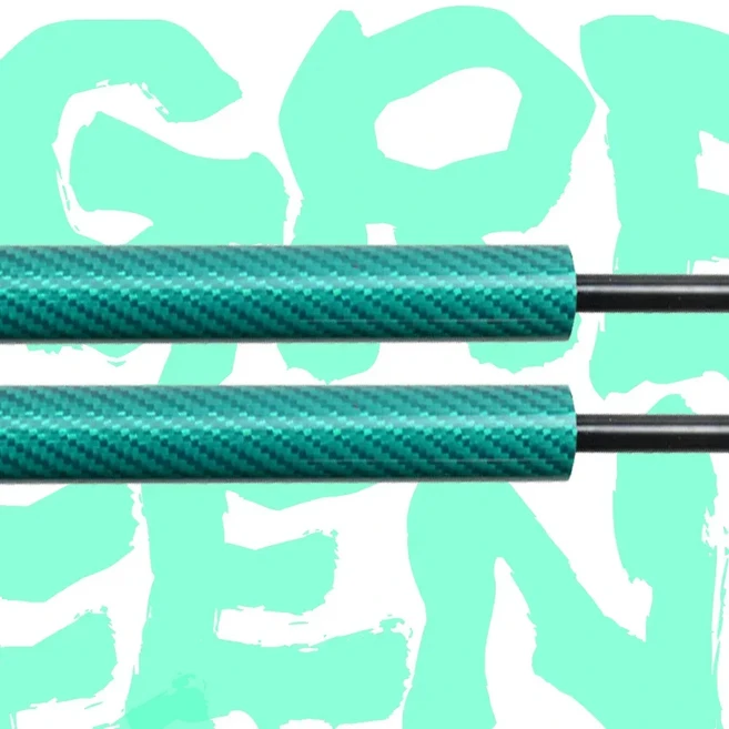 아우디 A3 (8V) 3도어 해치백 2012-2020용 리어 테일게이트 댐퍼 2개 (스프링 포함) 543mm 트렁크 부트 가, 03 GREEN CARBON FIBER