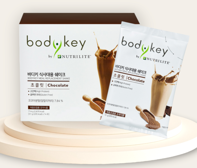 암웨이 바디키 식사대용 쉐이크 초콜릿, 51g, 1개