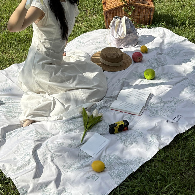 솜솜라이크 트왈드 경량 피크닉매트, 그린