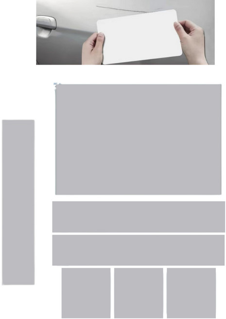 바이유즈 차량용 땜빵스티커 스크래치 커버 스티커, 1세트, 그레이