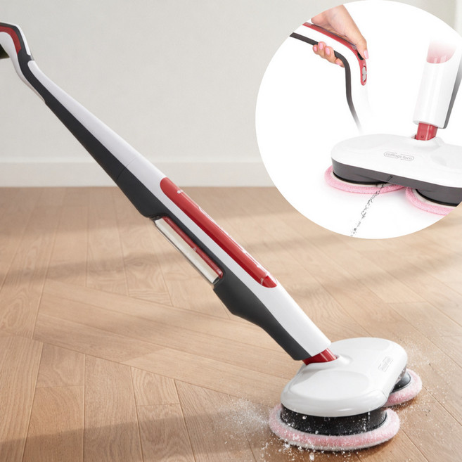 [신일 전자 무선 물걸레 청소기] 듀얼 롤링턴 물걸레 청소기