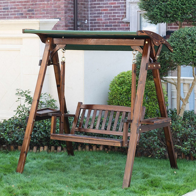 그네의자 흔들그네 야외 나무그네 루이자몰 놀이터, 612C 먹색 천장 그네 쿠션 없음