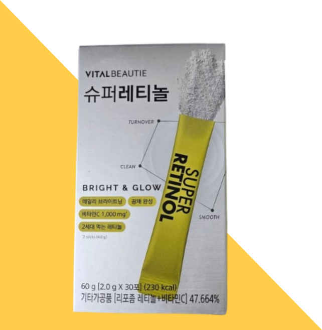 바이탈뷰티 슈퍼 레티놀C 60g 비타민C 니코틴산아미드 L시스틴 L트레오닌 뮤신 히알루론산, 1박스