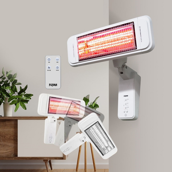 혀누닷컴 가정용 근적외선 리모컨 타이머 벽걸이 전기 히터 업소용 사무실 복사열 순간 난방기 원룸 거실 식당 매장