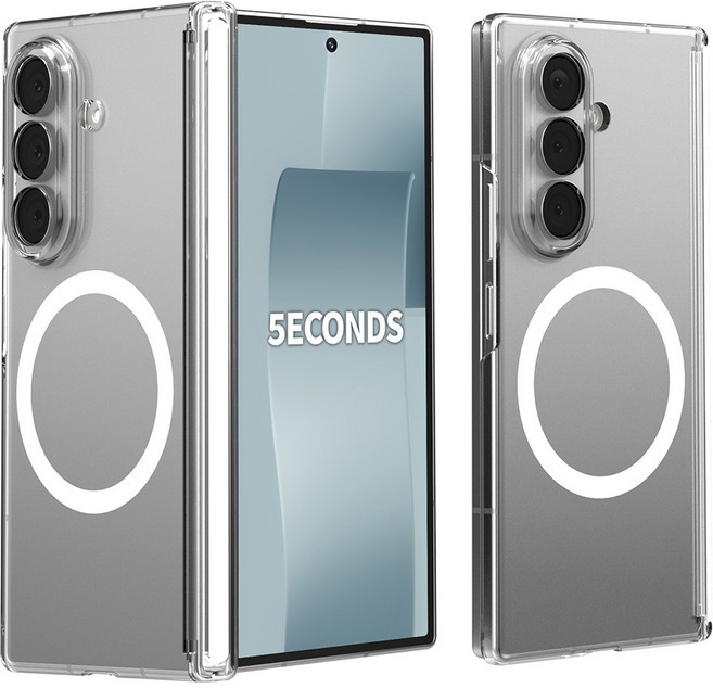 5세컨즈 클리어 슬림 맥세이프 호환 힌지보호 슬림핏 후면 케이스