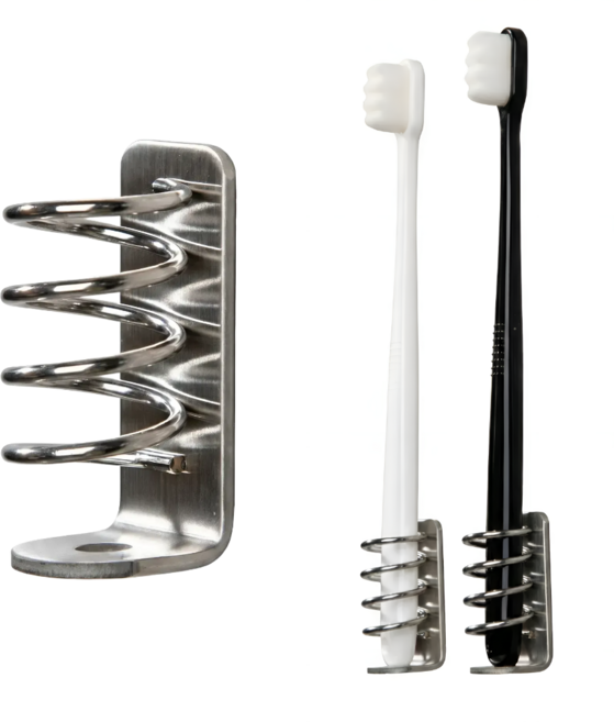 제자리Finder 칫솔건조잘되는 304 스텐 무타공 칫솔꽂이 칫솔거치대, 1개