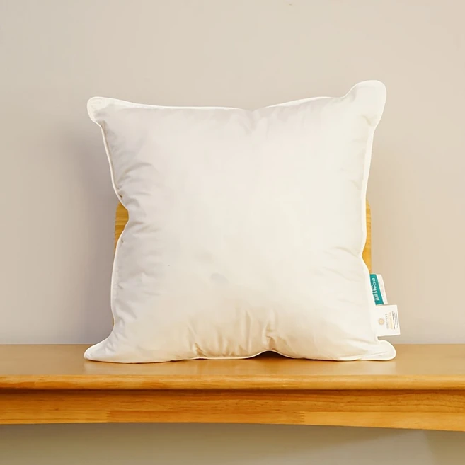텍스스테드 구스 다운 & 페더 스루 필로우 다용도 소파 쿠션, 화이트 - 쿠팡