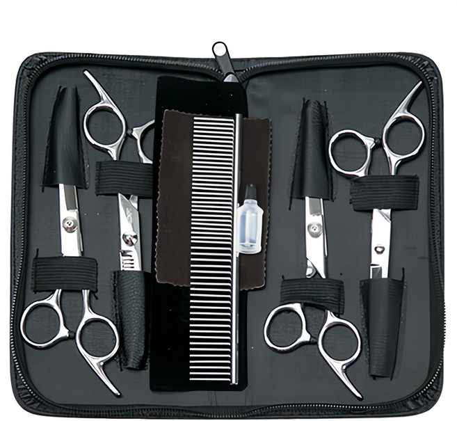 딩동펫 반려동물 미용가위 세트, 혼합색상, 1세트