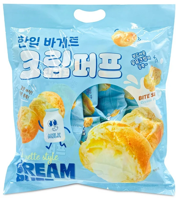 한입 바게트 크림퍼프 스낵, 1개, 216g - 쿠팡